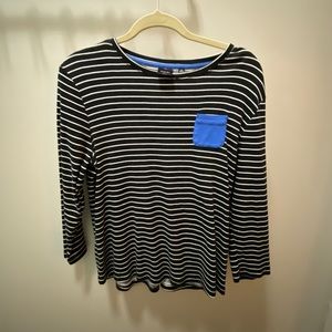 Rafaella XL Striped 3 Quarter Length Shirt